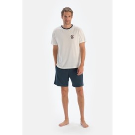 Ensemble De Pyjama T-Shirt-Short Imprime a Manches