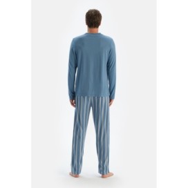 Ensemble De Pyjama T-Shirt Et Pantalon a Manches Longues Et Col