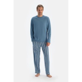 Ensemble De Pyjama T-Shirt Et Pantalon a Manches Longues Et Col