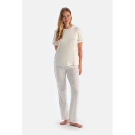 Chemise Simple a Motif Fleuri Deux Pantalons En