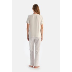 Chemise Simple a Motif Fleuri Deux Pantalons En