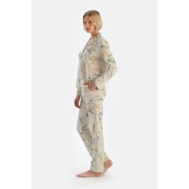 Ensemble Pyjama Chemise Et Pantalon a Motif