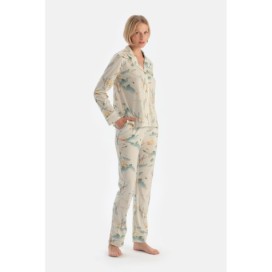 Ensemble Pyjama Chemise Et Pantalon a Motif