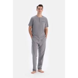 Ensemble De Pyjama En Tricot a Manches Courtes Half
