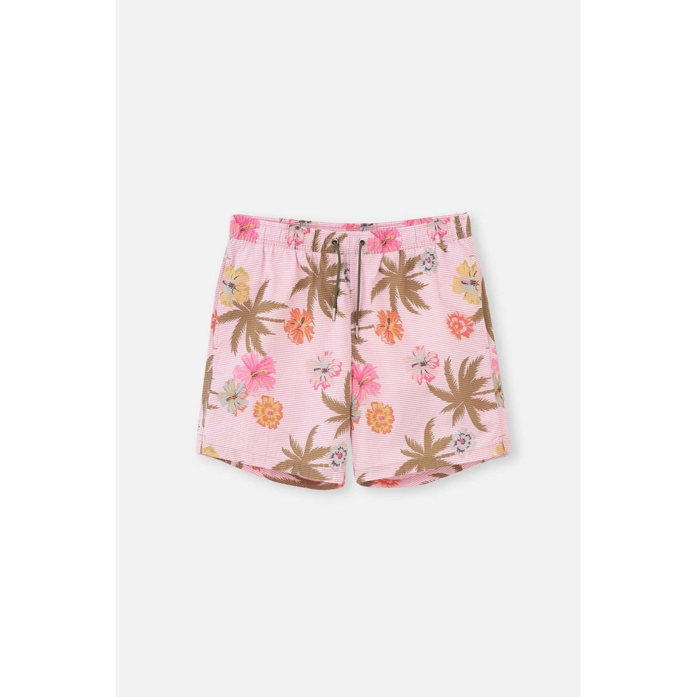 Short Moyen Avec Motif De Fleurs Et