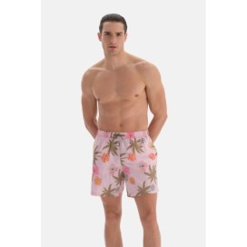 Short Moyen Avec Motif De Fleurs Et