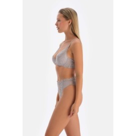 Soutien-Gorge a Armatures Non Rembourre Detaille En Dentelle Et