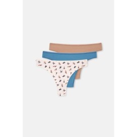 Lot De 3 Culottes Strings a Motifs