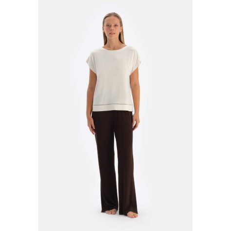 Ensemble Pyjama T-Shirt Pantalon Col