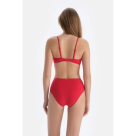 Bas De Bikini Taille Haute Drape Sur Le Côte
