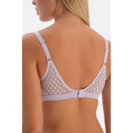 Soutien-Gorge Double Triangle Double Boutonnage Micromodal Avec Detail Dentelle Au