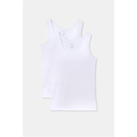 D1010 Debardeur En Coton Peigne a Col Large