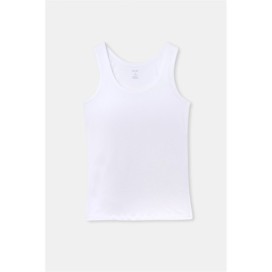 D1010 Debardeur En Coton Peigne a Col Large