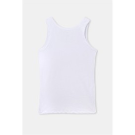 D1010 Debardeur En Coton Peigne a Col Large