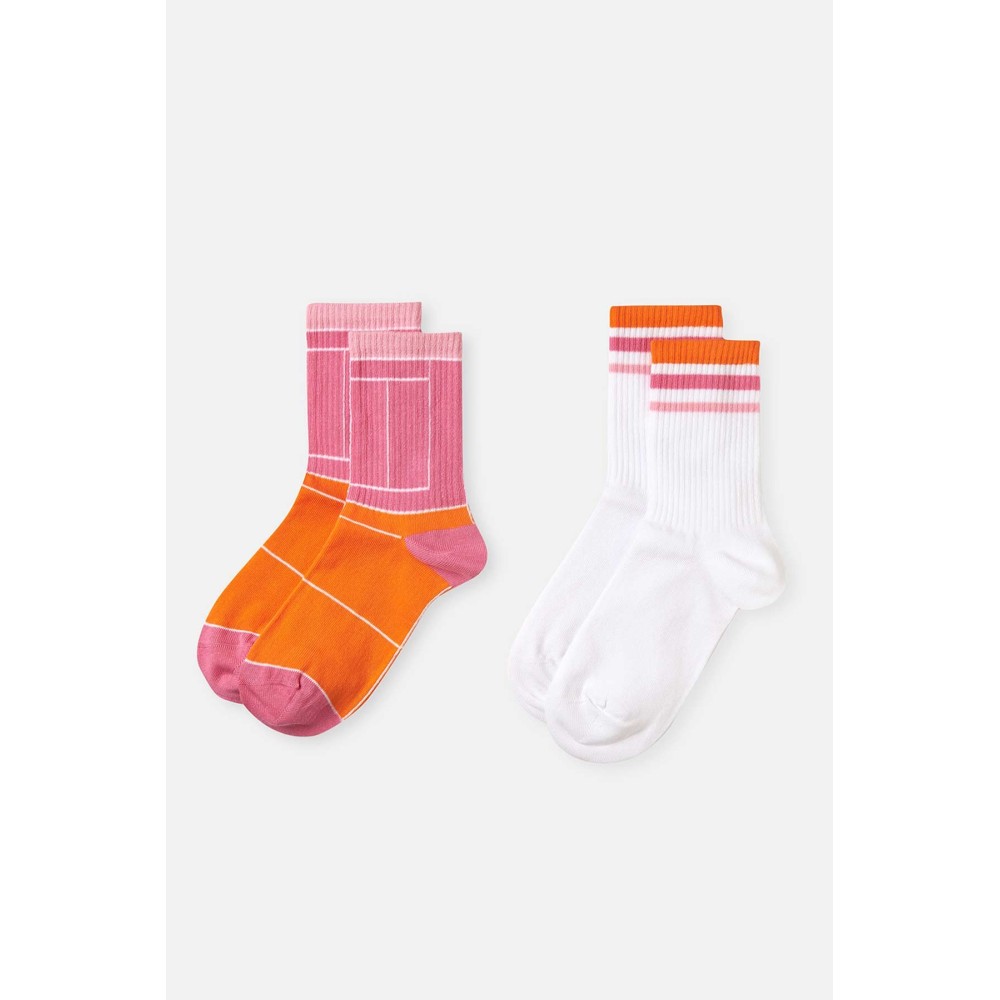 Pack De 2 Chaussettes De Sport Motif Court 