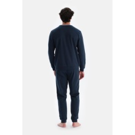 Ensemble Pyjama a Col Rond, Manches Longues Et Pantalon De