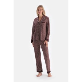 Ensemble De Pyjama Chem_se Et Pantalon En Modal Pe_gne a Mot_f
