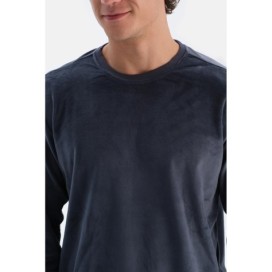 Ensemble De Pyjama T-Sh_rt Et Pantalon a Manches Longues Et Col