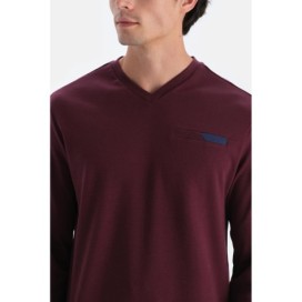 Ensemble De Pyjama T-Sh_rt Et Pantalon Avec Poche Passee Et Col En