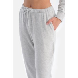 Ensemble Pyjama a Col Rond, Manches Longues Et Pantalon De
