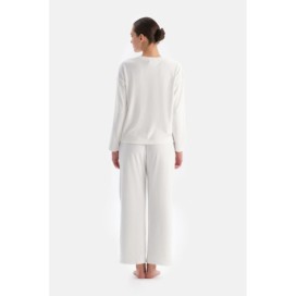 Pyjama En Velours a Manches Longues Avec Deta_l