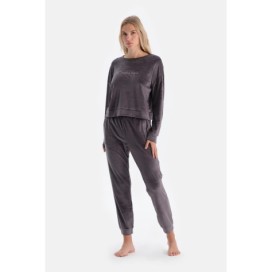 Pyjama En Velours a Manches Longues Deta_lle