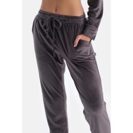 Pyjama En Velours a Manches Longues Deta_lle