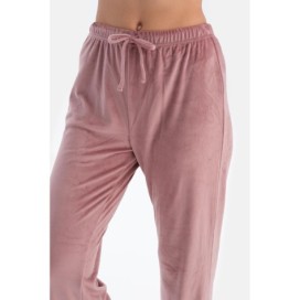 Ensemble De Pyjama En Velours a Manches Longues Et Col