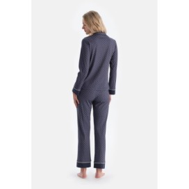 Ensemble De Pyjama Chem_se Et Pantalon En Modal Pe_gne a Mot_f