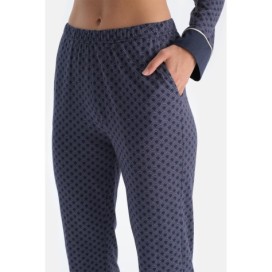 Ensemble De Pyjama Chem_se Et Pantalon En Modal Pe_gne a Mot_f