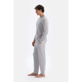 Ensemble Pyjama En Laine a Manches Longues Et Col