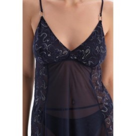 Nuisette En Tulle Avec Details En