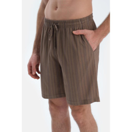 Ensemble Pyjama Chemise À Rayures Et Short Homme Multicolore