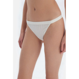 Pointel Culotte String Femme Ecru