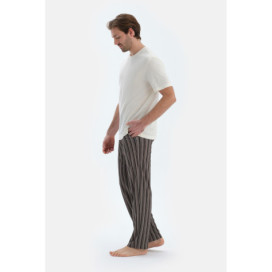 Quantité Pantalon En Modal Coton Peigné Imprimé Homme Anthracite