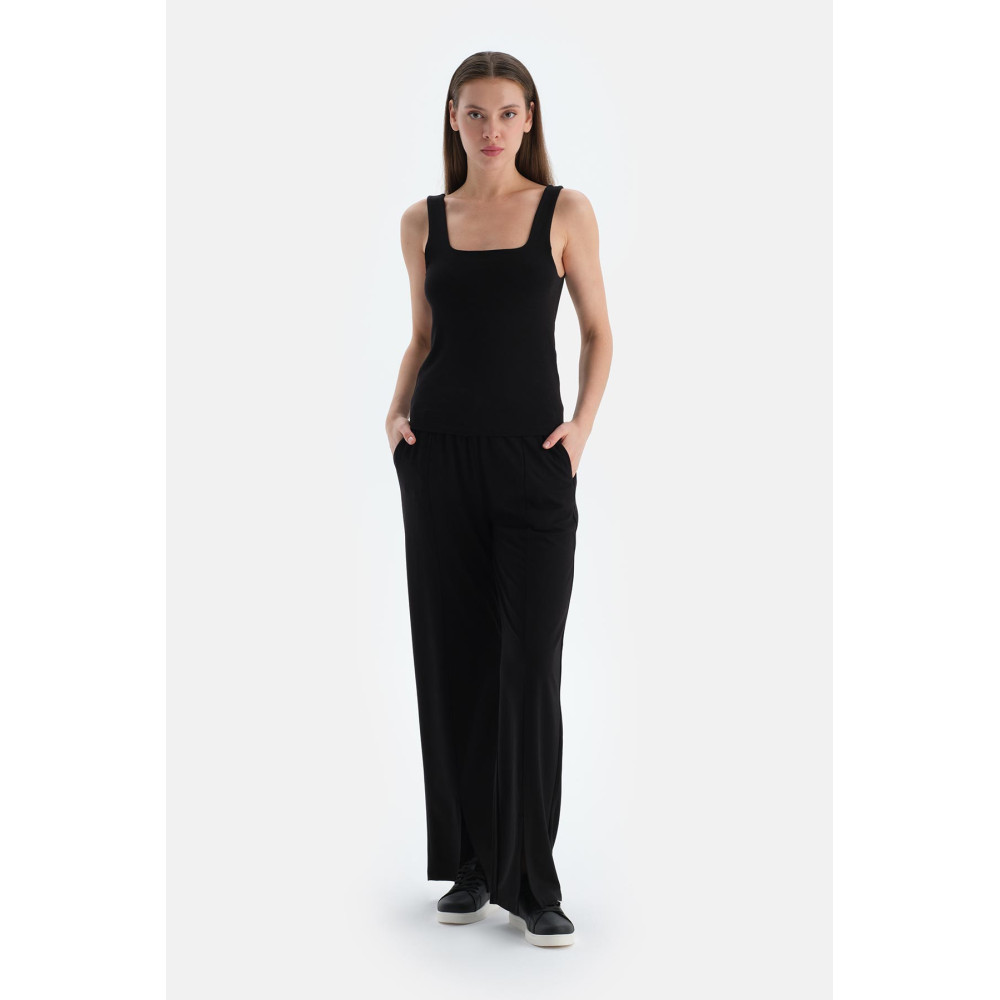 Pantalon Côtelé Femme Noir