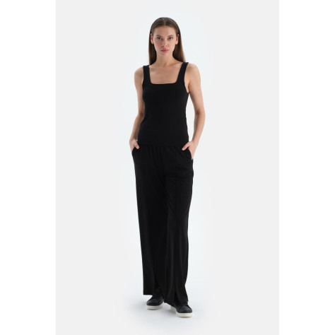 Pantalon Côtelé Femme Noir