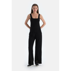 Pantalon Côtelé Femme Noir