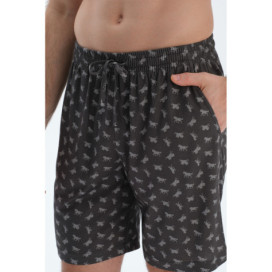 Short En Modal Peigné Imprimé Quartier Homme Noir
