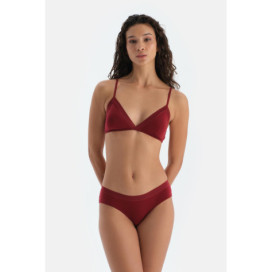 Soutien-Gorge Doux Basic Triangle Form Femme Bordeaux