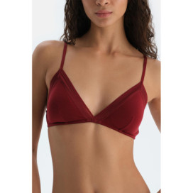Soutien-Gorge Doux Basic Triangle Form Femme Bordeaux