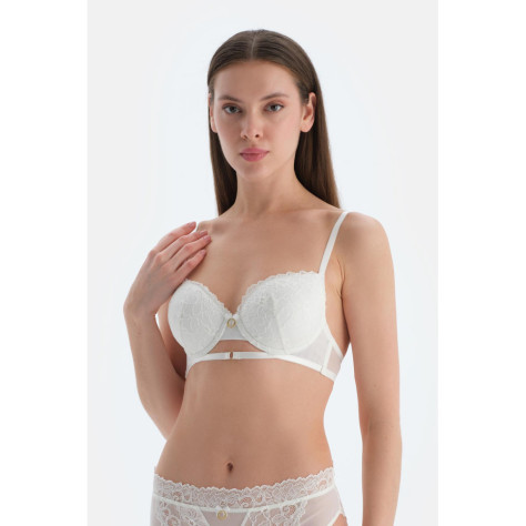 Détail Accessoire Soutien-Gorge En Dentelle Femme Blanc