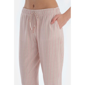 Ensemble De Pyjama T-Shirt Et Pantalon À Manches Courtes Col Rond Femme Rose Clair