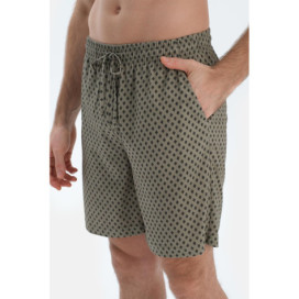 Ensemble De Pyjama Triple À Manches Courtes Et Demi-Boutons Homme Vert Pétrole