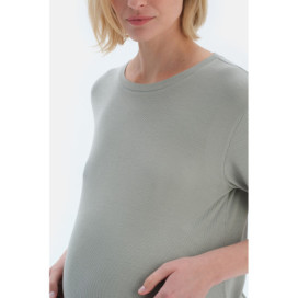 Camisole Maternité T-Shirt Short Pyjama Ensemble Femme Vert Clair