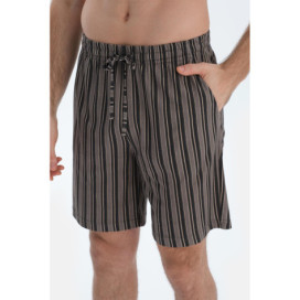 Ensemble De Pyjama T-Shirt Short Imprimé Manches Courtes Homme Gris